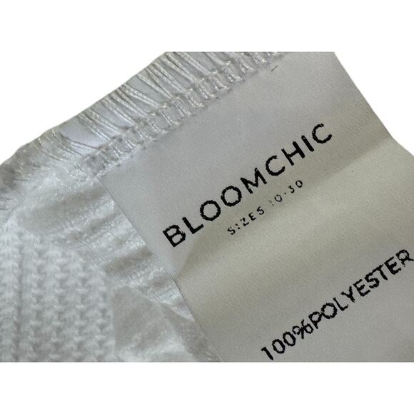 NWT BloomChic Shirt Size 14 16 White Thermal Waffle Top Crochet Trim #4165 - Picture 14 of 14